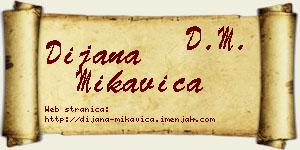 Dijana Mikavica vizit kartica